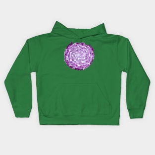 Purple cabble cabbage Kids Hoodie